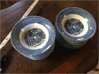 22 Currier and Ives small bowls, “gate swingers”