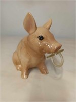 PIG WITH PACIFIER APPROX 7 1/2" TALL