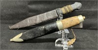 Vintage Handcrafted Daggers with Leather Sheaths