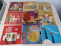 LOT DEAL OF 9 RECORDS KIDS SONGS VERY NEAT LOT