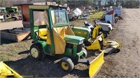 John Deere 112 Lawn Tractor with Blade and Cab