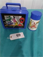 1996 Power Rangers Plastic Lunchbox w/Thermos