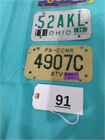 Motorcycle and ATV License Plates