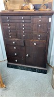 Antique Multi-drawer jewelers cabinet 35w x 12d x