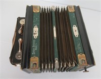 Hohner accordion with steel bronze reeds.