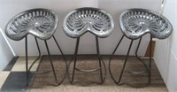 (3) Champion implement seat stools. Measures: 28"