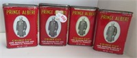 (4) Prince Albert tobacco tins.