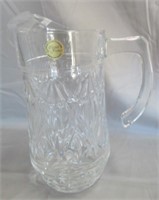 Garanti 24% lead crystal pitcher. Measures: 9.5"