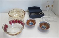 Crystal and glass items including: crystal