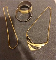 Chevron Necklace & Bracelets Grouping #10