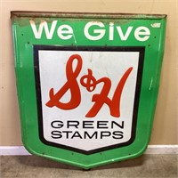 Vtg. S & H Green Stamp Metal Sign, 40’’h, Stout
