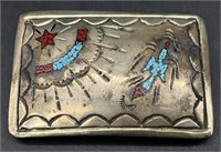 Native American Sterling (?) Belt Buckle