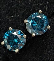 $3510 14K  Diamonds(0.88Ct,I1-I2,Blue) Earrings