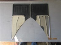 Pair Of Tire Flap Guards Chrome Bottom