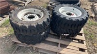 Set of 4 Tractor Tires and Rims 25X8.5-14