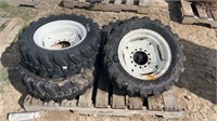 Set of 4 Tractor Tires and Rims 25X8.5-14