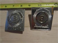 Vintage Bell Security Badges 2 Silver