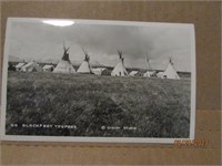 Picture Postcard Blackfeet Teepees 1940's