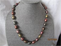 Necklace Multi Colored Beads 24"