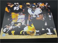 RAY LEWIS SIGNED 8X10 PHOTO WITH PRO CERT COA