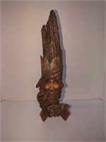 Vintage hanging wood spirit driftwood carving