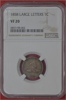 1858/1858 ? Flying Eagle Cent LL NGC VF20
