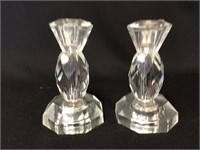 Heavy Crystal Candlestick Holders