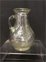 Glass Pitcher with Ship Design