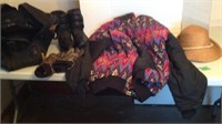 Bag, gloves, XL coat, size 7 boots