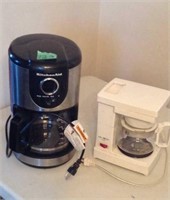 Kitchen Aid coffee maker and Mr. coffee