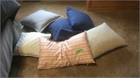 Assorted pillows, throw pillows