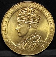 1937 Edward VIII Coronation Medal BU