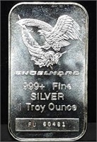 1 Troy Oz Engelhard .999 Silver Bar