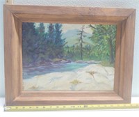19x16 Beautiful Wood Framed Painting