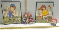 Cute as a Button Raggedy Ann and Andy Lot