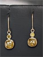 $2315 14K  Yellow Diamonds (.88Ct, I1-I3) Earrings