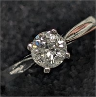 $2730 Platinum Diamond (.22Ct, I3, G) Ring