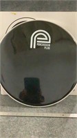 Drum head, black, approximately 22 inches