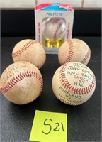 X - LOT OF 5 BASEBALLS - SEE PICS FOR DETAILS -S21