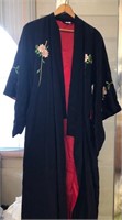 X - BLACK ROBE W/ FLORAL ACCENTS - M2