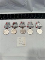 5 CCCP PARTY LABOR MEDALS (USSR)