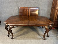 CENTURY FURNITURE FLAMED MAHOGANY BANDED DINING