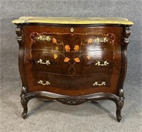LARGE INLAID FRENCH ONYX TOP CHEST