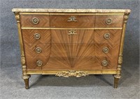 FRENCH LOUIS XVI MARBLE TOP CHEST