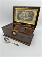 19TH CENT. ROSEWOOD TEA CADDY