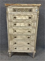 FRENCH LOUIS XVI PAINT DECORATED LINGERIE CHEST