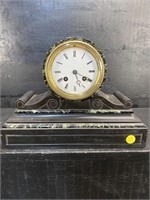 ANTIQUE MARBLE JAPY FRERES FRANCE MANTLE CLOCK