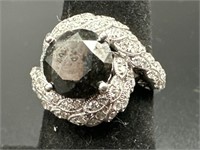 PLATINUM FANCY BLACK DIAMOND/DIAMOND RING