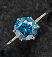 $4200 14K  Blue Diamond(0.77Ct,I1) Ring