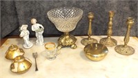 CANDLE STICKS, WEST GERMANY FIGURINES AND MORE